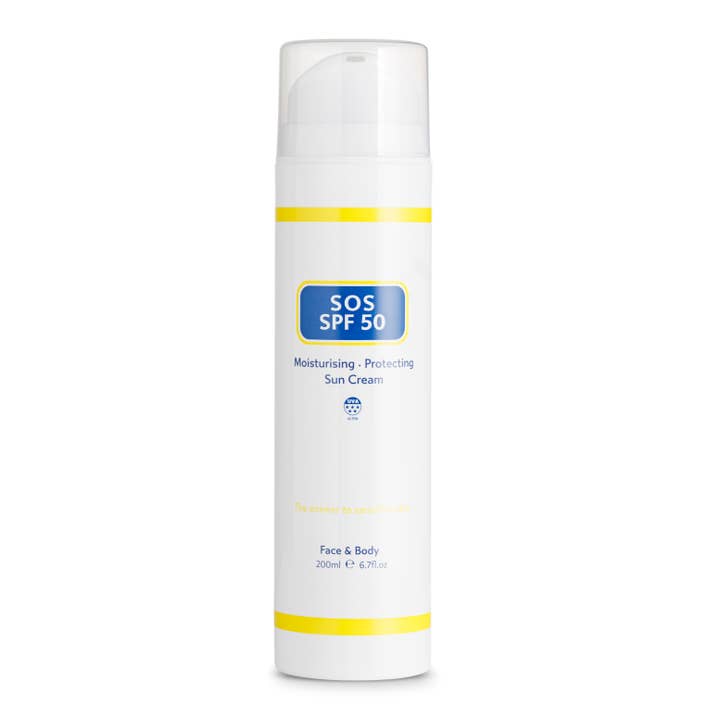 SOS SPF 50 Sun Cream 200ml for wholesale by SOS Serum Skincare