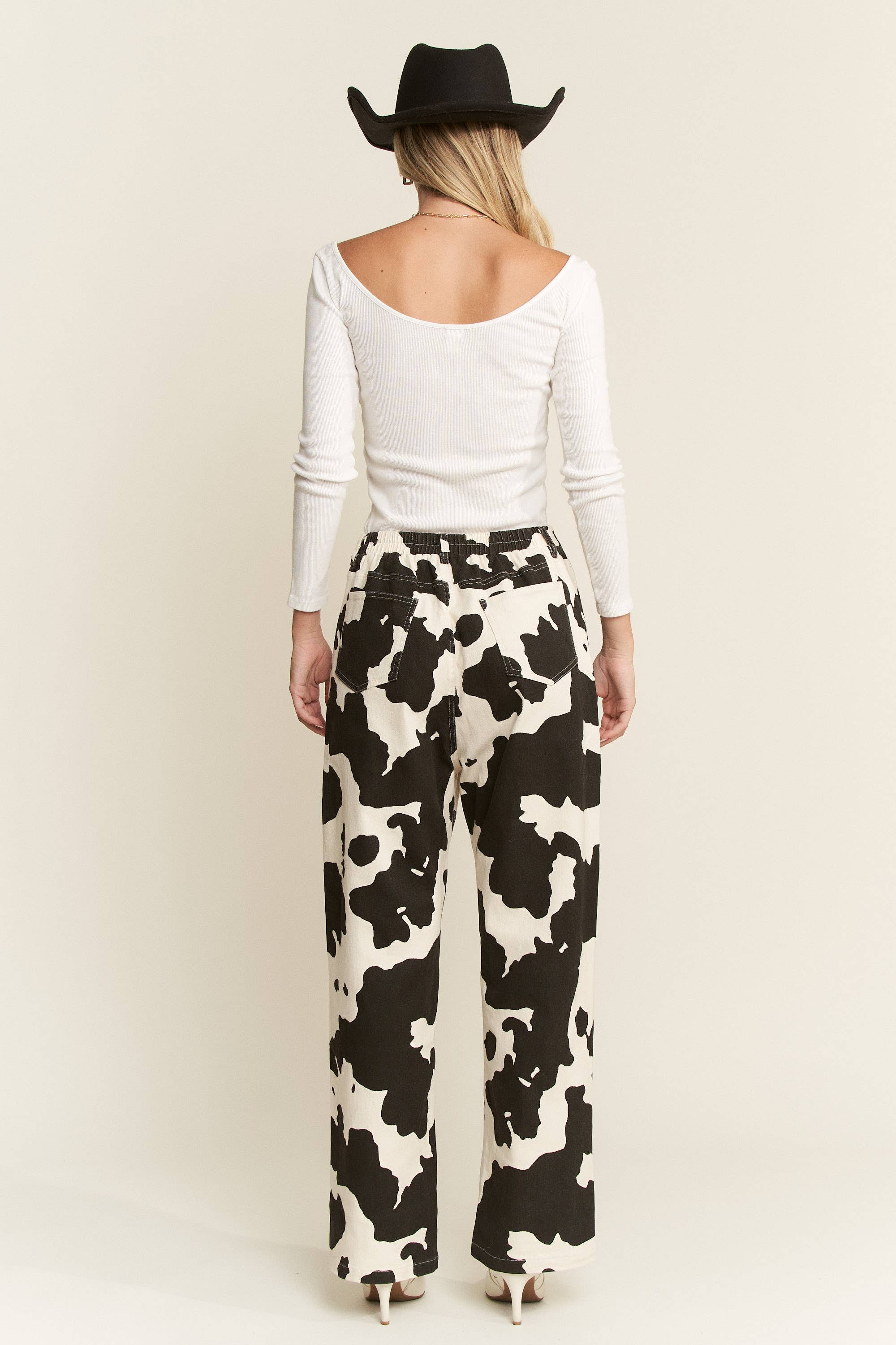JADE BY JANE - Wholesale Jeans - Women's - COW PRINT DENIM PANTS4