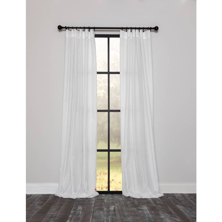 ROD POCKET CURTAIN 54 by 96-Inch, White, Single Panel for wholesale by Xia Home Fashions & Manor Luxe