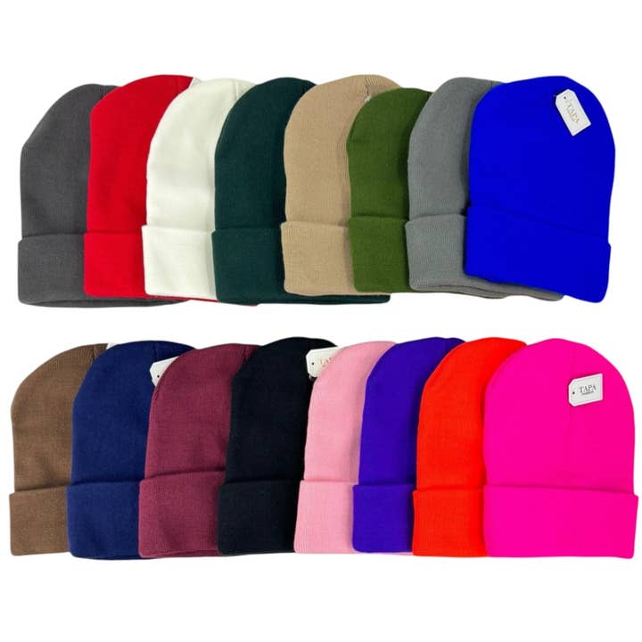 Enfärgad Enkel Lång Mössa BP100-C (12ST) för wholesale av TAPA fashion