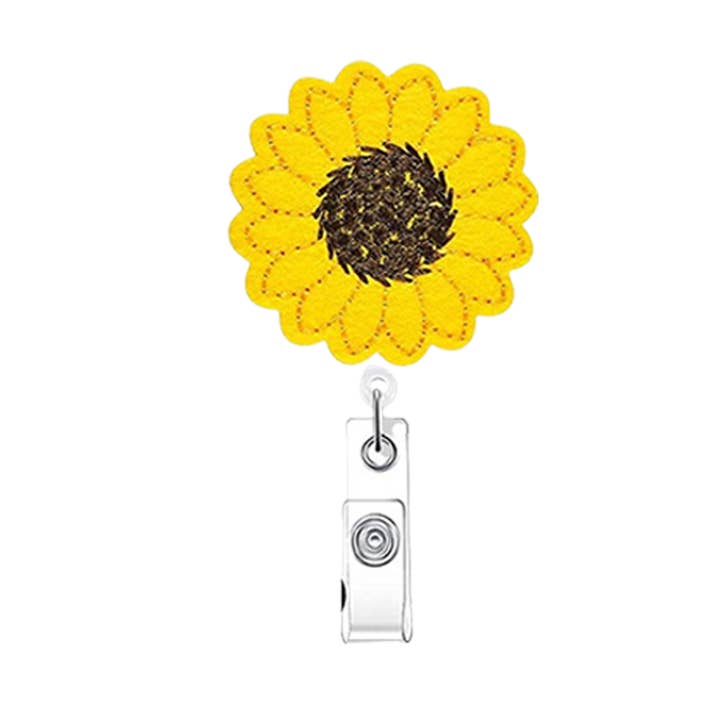 CLIP PORTA BADGE RETRATTILE - GIRASOLE per la vendita all'ingrosso da parte di Extreme Fit Wholesale