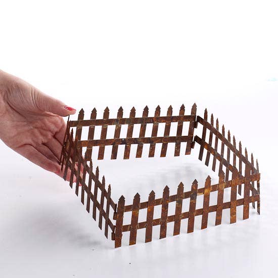 Factory Direct Craft - Wholesale Knipsels - Mini metalen hekwerk - Kies wit of roestig tin0