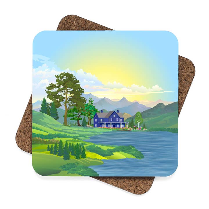 Cottage by the Water Coaster Set for wholesale by Almcleary