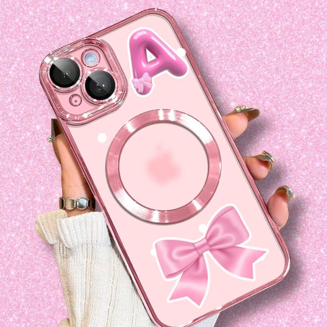 Brickhouse Babe LLC – Adesivos para telefone e portátil por atacado – Autocolante de Letras Bolha Coquette com Laço, Vinil Impermeável2