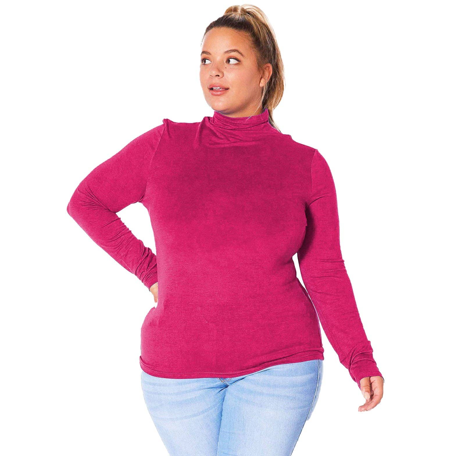 Robin K – wholesale Stickad topp - Dam – Plus size långärmad polotröja med åtsittande passform6