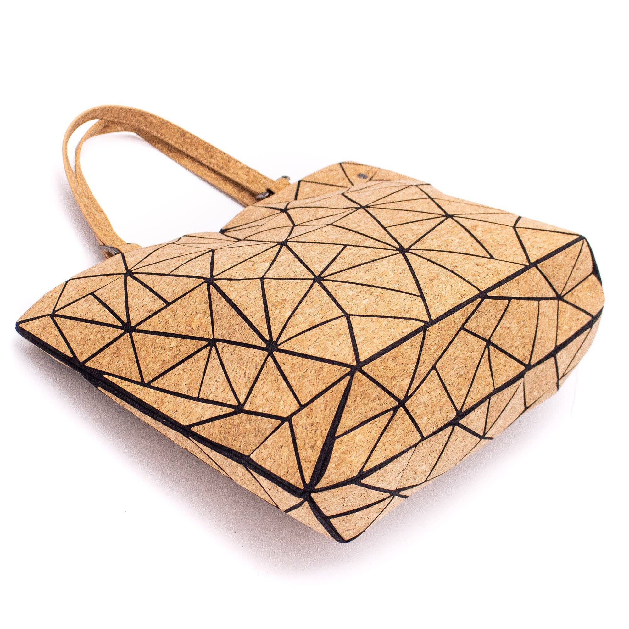 Meninas Bonitas Cork - Wholesale Tote Bag - Women's - Cross-road, Geometric Cork Handbag for Women BAG-22074