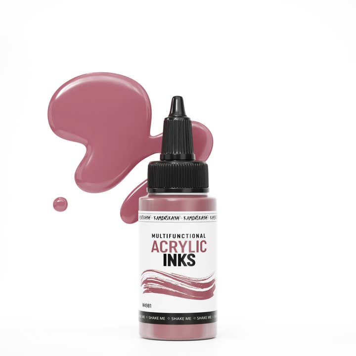 Acrylic Ink W4981 Vintage rose for wholesale by KAMENSKAYA