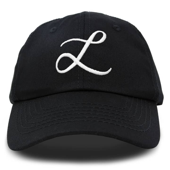 DALIX Initial Hat Letter L dames baseballpet monogram voor wholesale door Dalix
