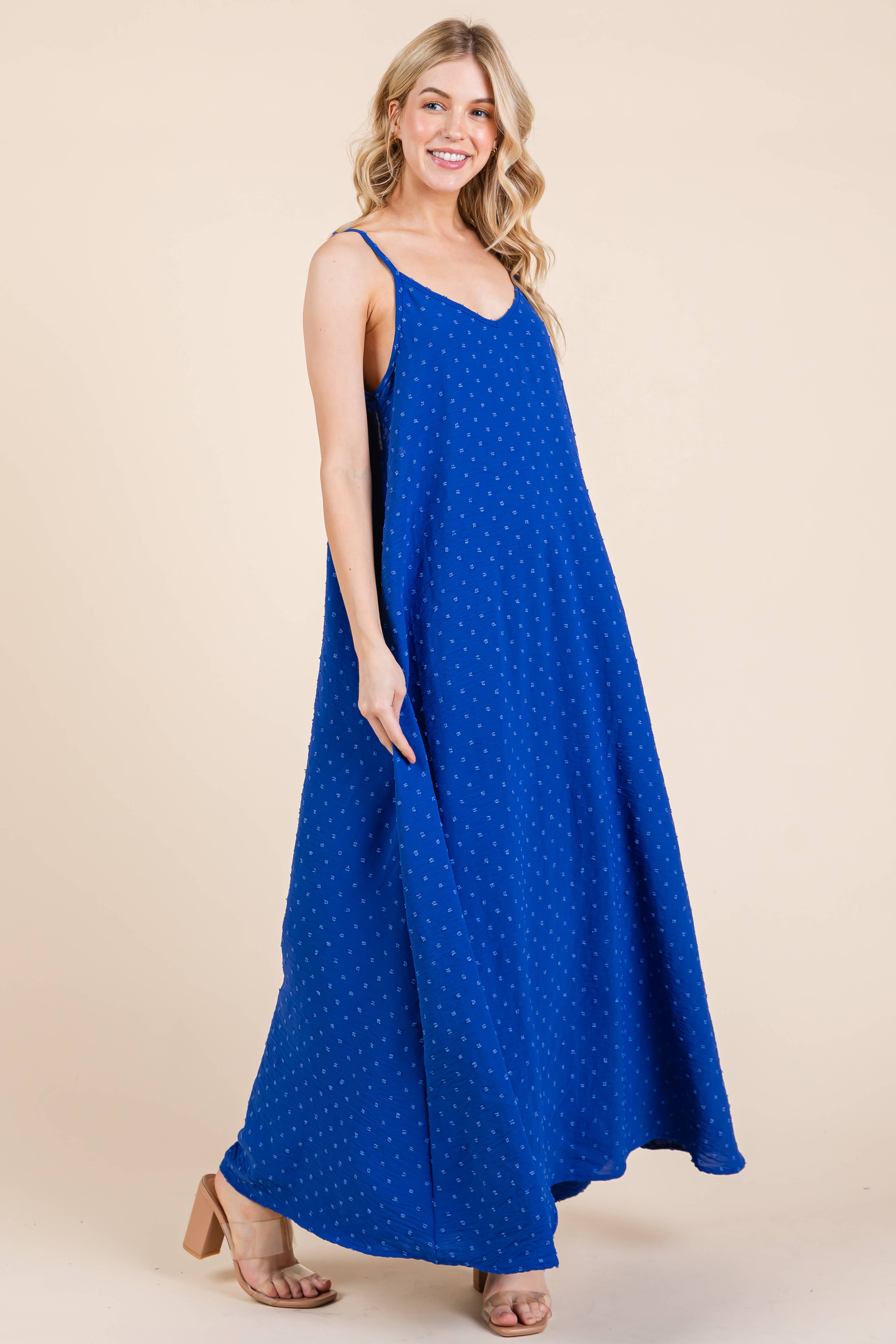 BOMBOM - Vente Robe – femme - ROBE MAXI À POIS SUISSE DA16300