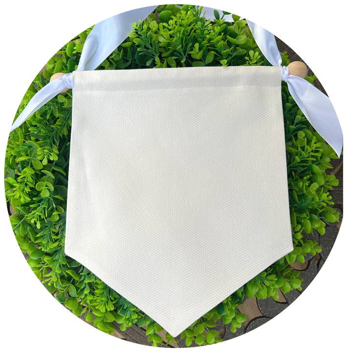 THE ROYALTY COLLECTION - Wholesale Banner - Vintage Ivory Cotton Pique Banner and Hanging Set 1