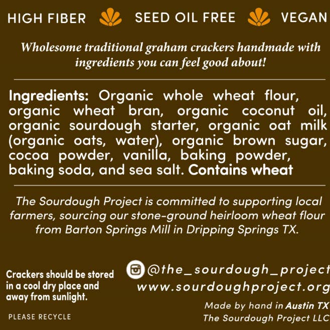 The Sourdough Project - Wholesale Crackers - Chocolate Sourdough Graham Crackers2