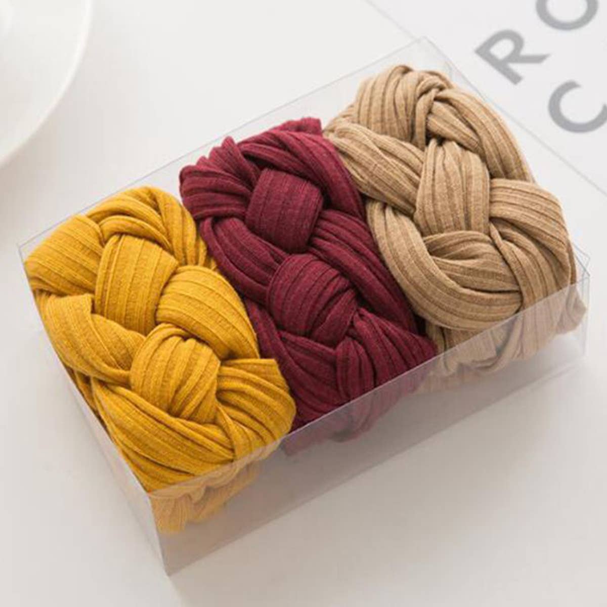 ACCITY - Wholesale Fashion Headband - Women's - SOLID COLOR TWIST CROSS HEADBAND_CWMM07296