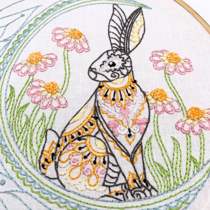 Cinnamon Stitching - Wholesale Craft Sewing Kit - Celestial Hare Embroidery Kit2
