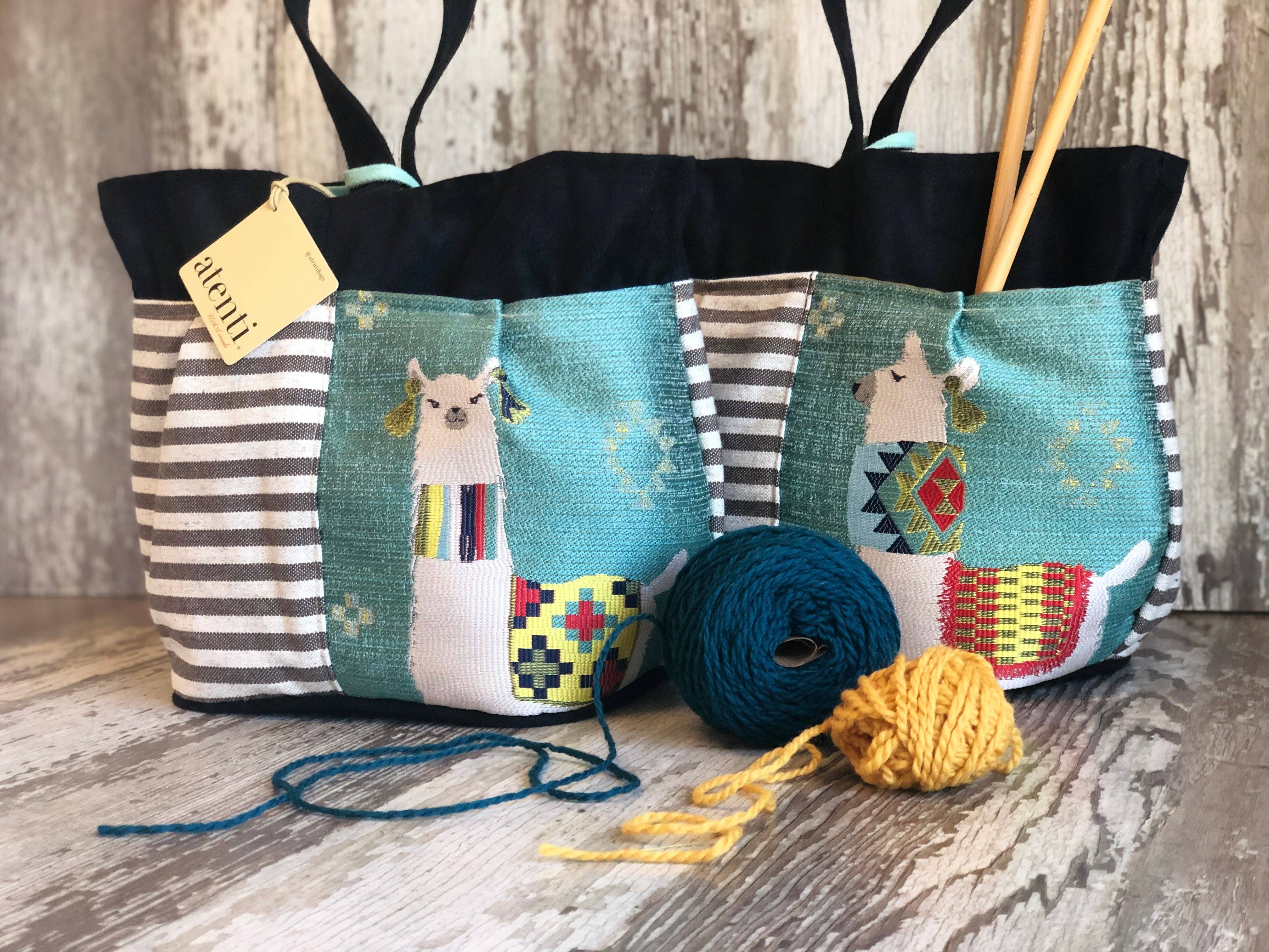 Mamallama Tall Caddy Knitting/Crochet Organizer, Project Bag for wholesale on Faire4