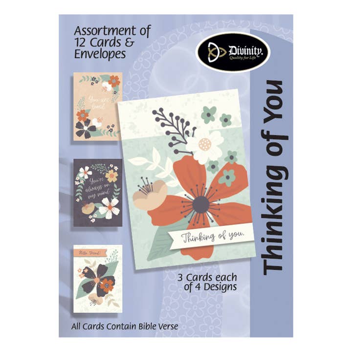 Divinity Boutique - Wholesale Thinking of You Card - Boxed Cards: Thinking of You, Floral