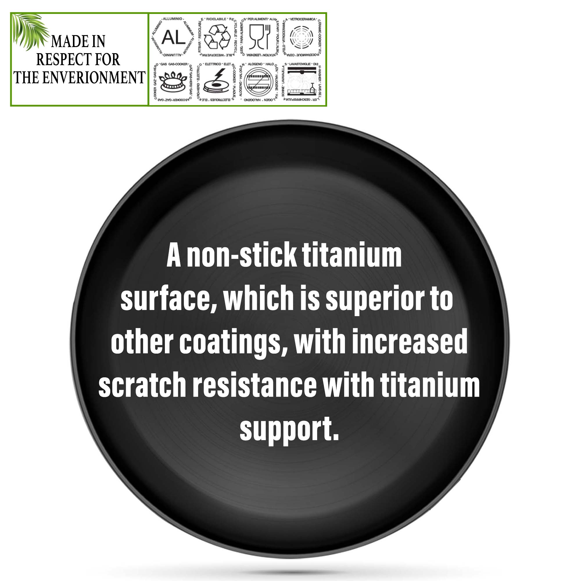 Hakan – wholesale Cooking pot – Titanium Nonstick Low Casserole Pot with Glass Lid6