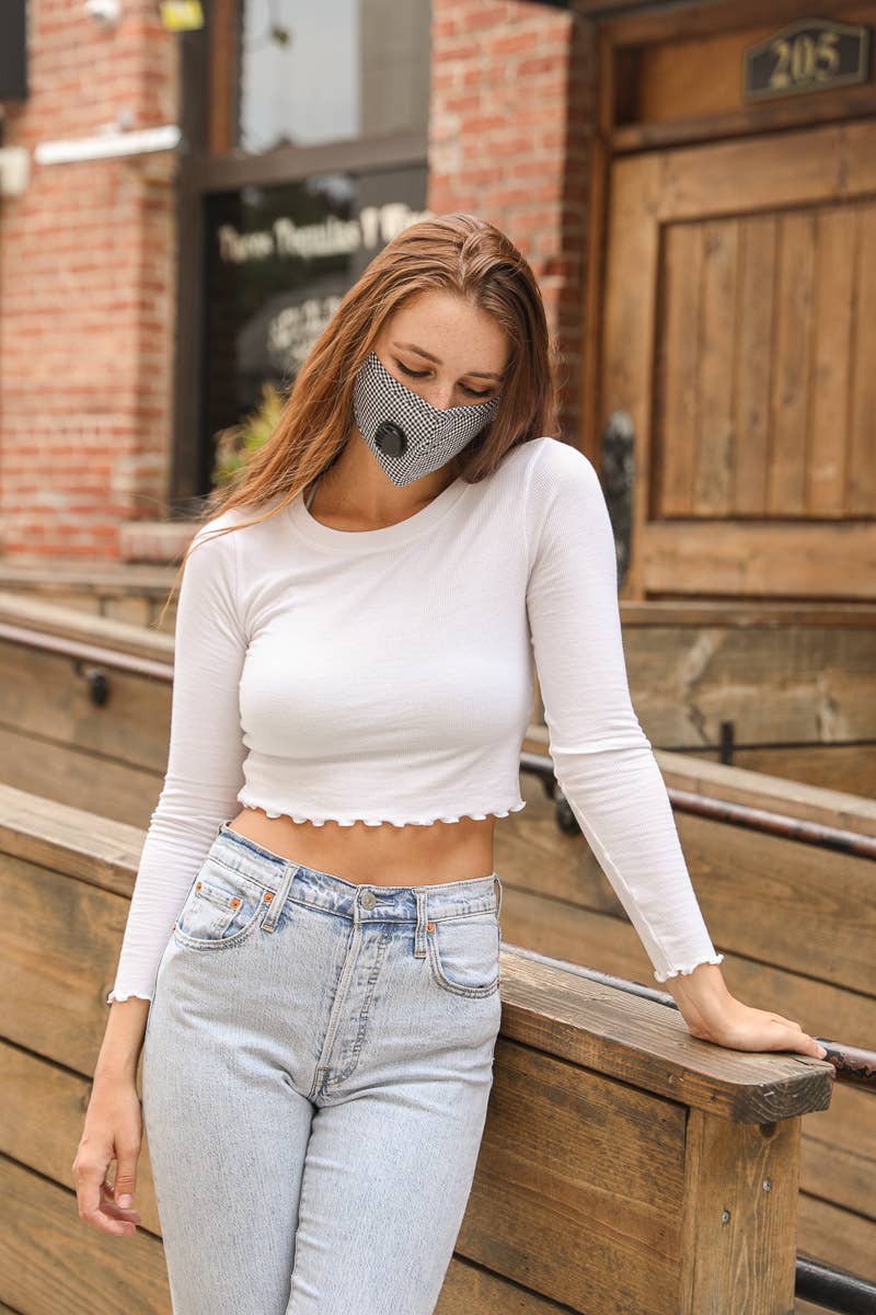 Leto Accessories - Wholesale Protective Face Mask/Shield - Checkered Mask With Colored Filter9