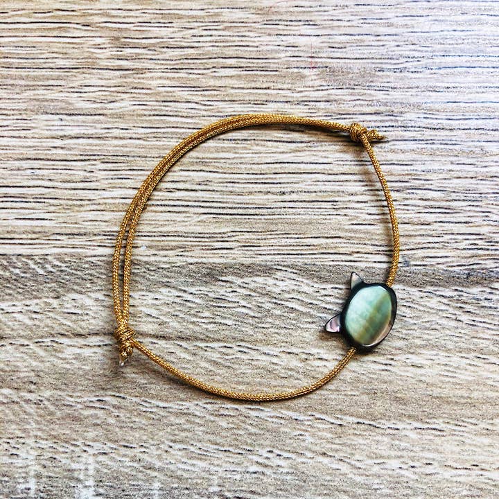 YSIE - Wholesale Beaded Bracelet - Kids - Adjustable cord bracelet for children Mother-of-Pearl Camille2