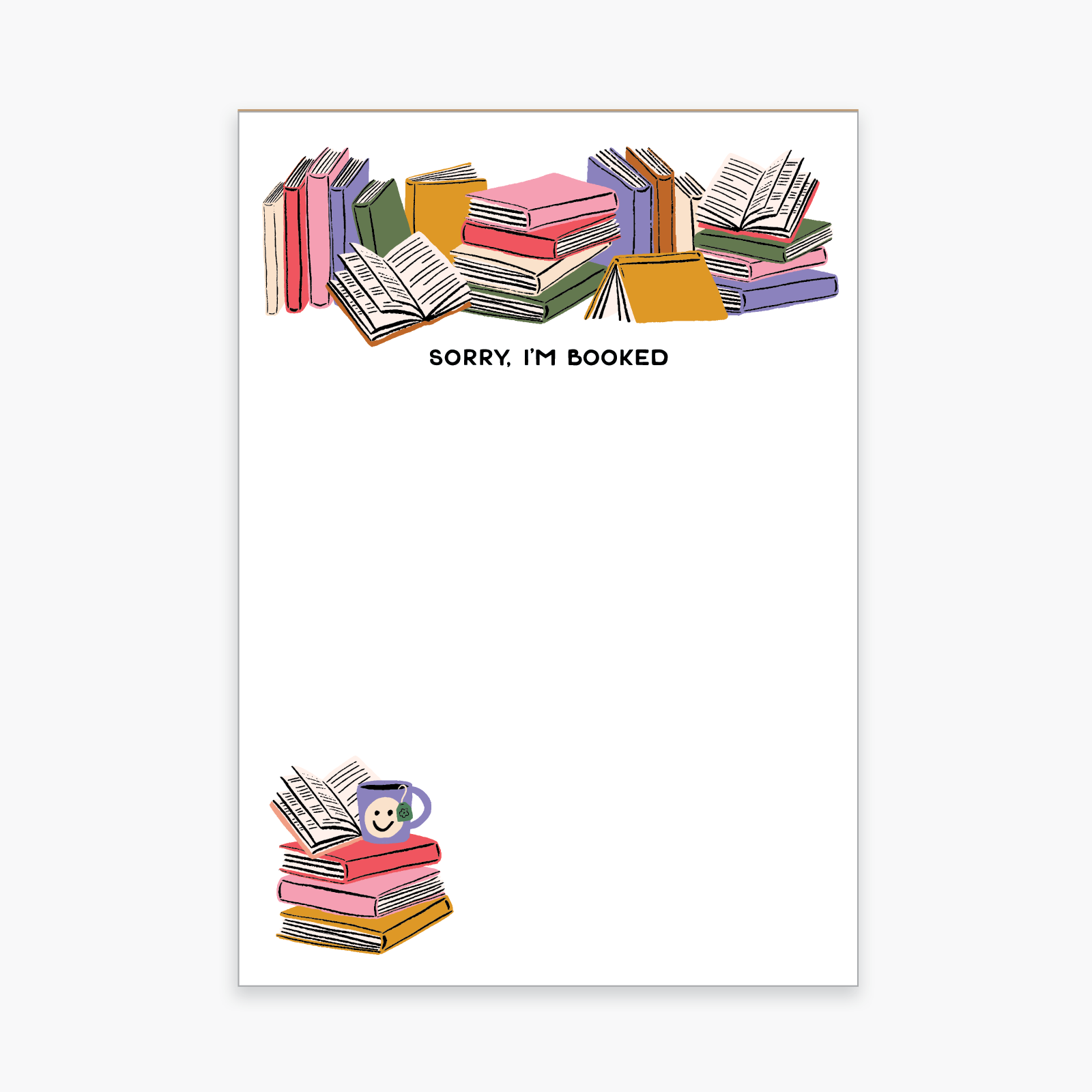 Party of One - Wholesale Notepad - I'm Booked Notepad1