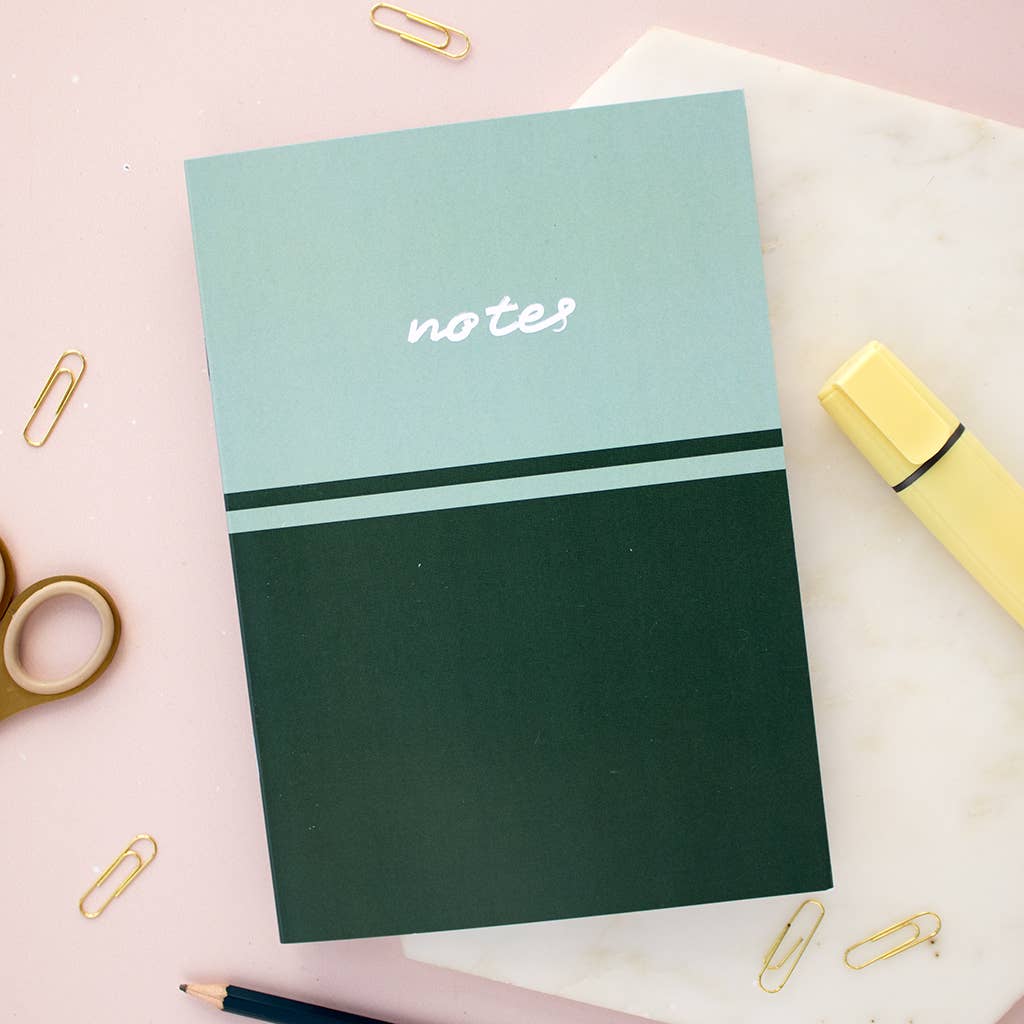 TreatBox – wholesale Notebook – Green Notes A5 Notebook0