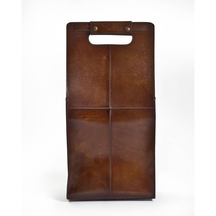 Jay mataji Handicrafts - Wholesale Wine Tote - Leather Wine Case, Personalized Leather Wine Bag, Groomsmen