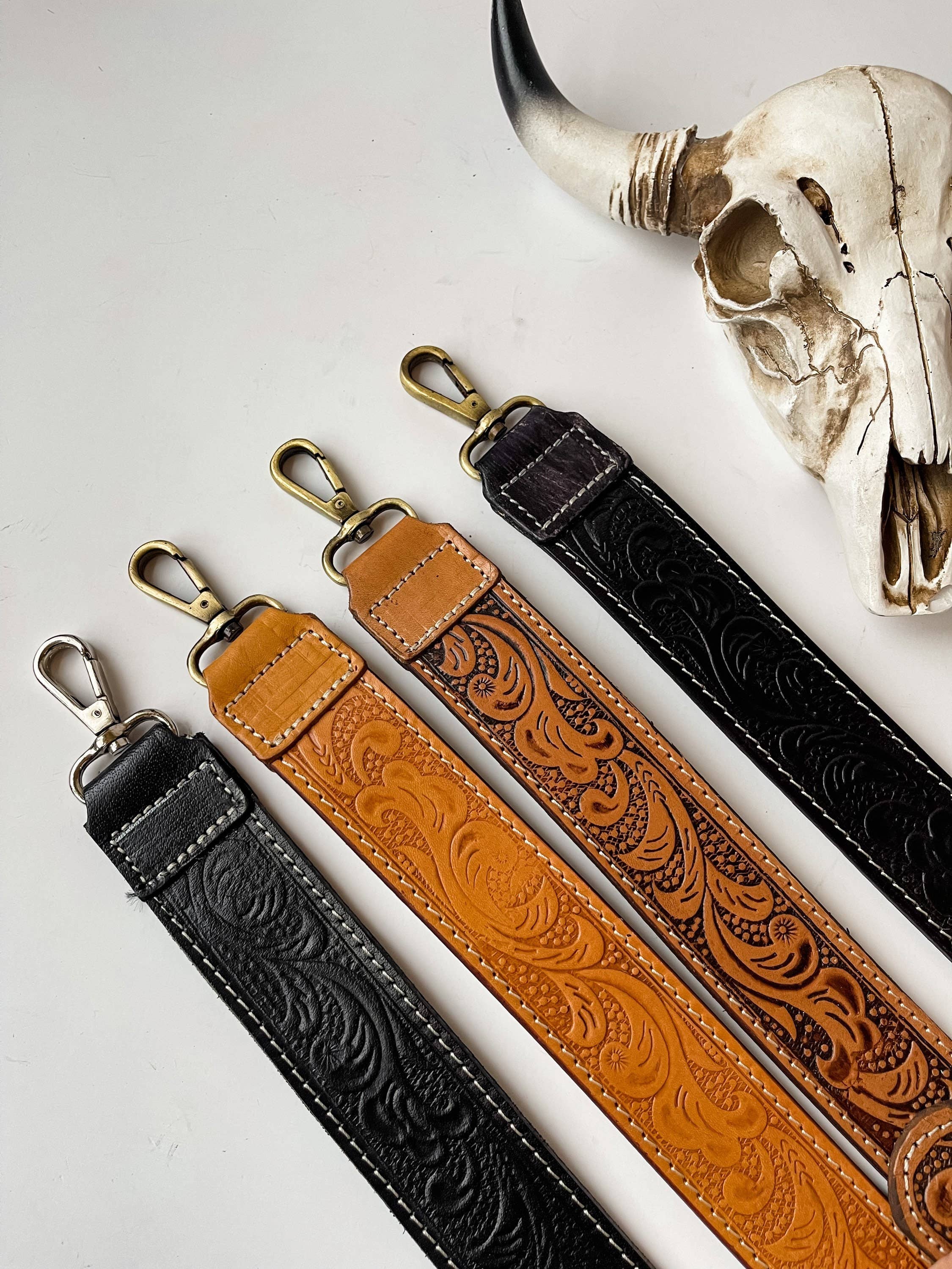 Boho Ranch Shop - Wholesale Bag Strap - Women's - Western Hand Tooled Purse Strap1