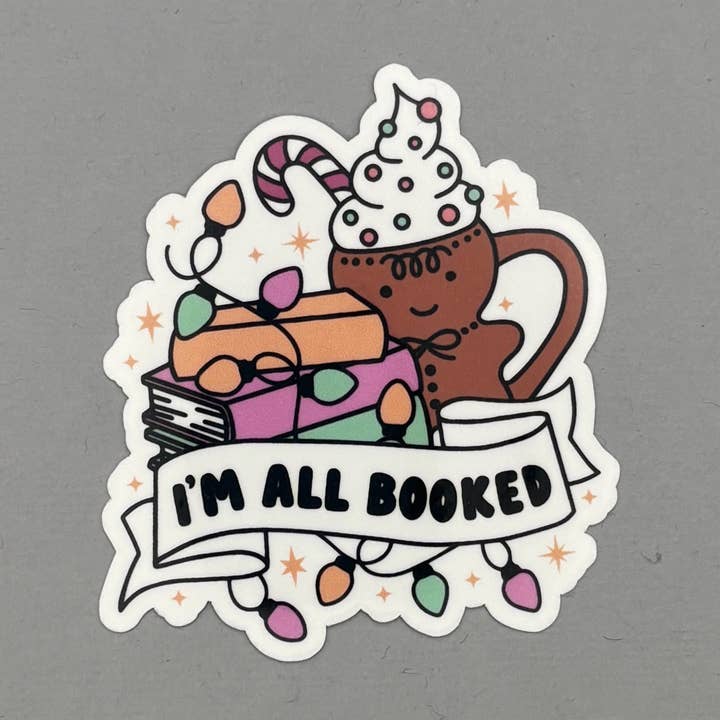 Made with Monday - Wholesale Sticker - I'm all Booked Holiday Sticker0