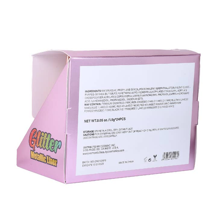 Diacly - Vente Eyeliners/crayons - Doublure métallisée à paillettes, 24 pièces, multicolore2