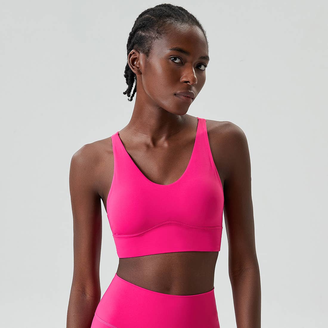 Sodalemon - Wholesale Sports Bra - Women's - Cross Back High Support Yoga Top Fitness Sport Bra6