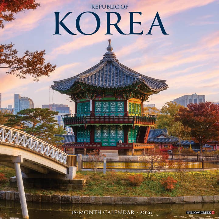 Calendario de Pared 2026 de Corea (República de) para venta al por mayor de Willow Creek Press & Gifts