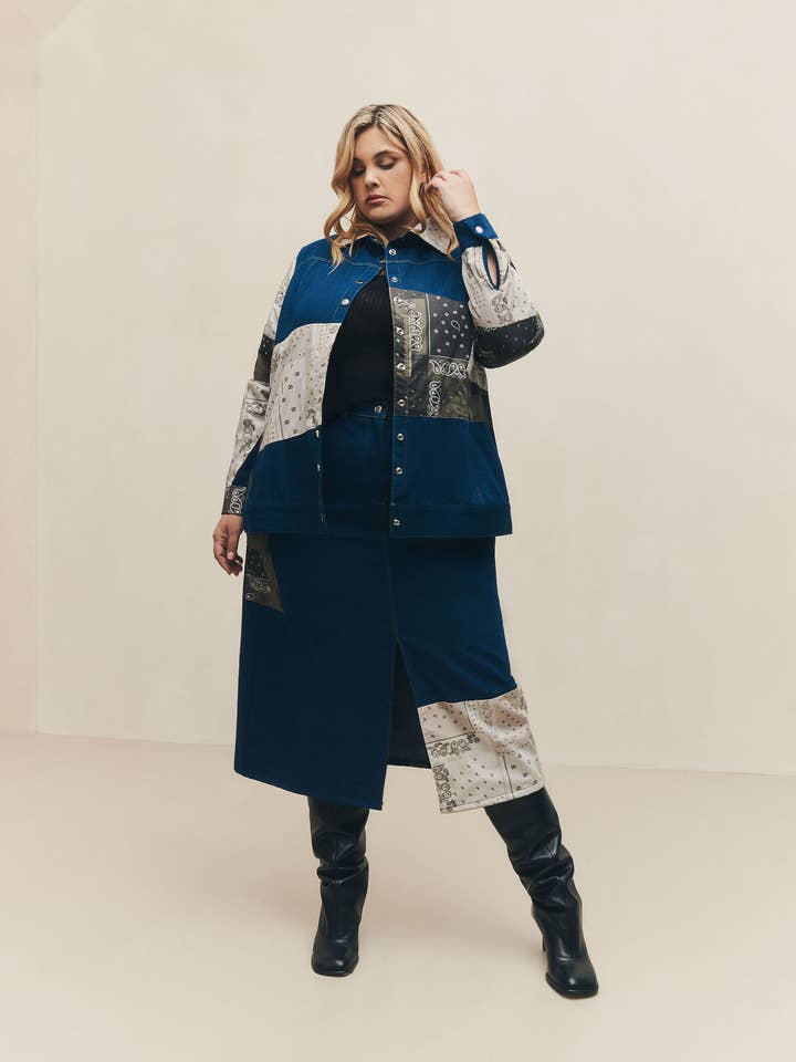 Veste en jean Patch pour la vente par Hilary MacMillan