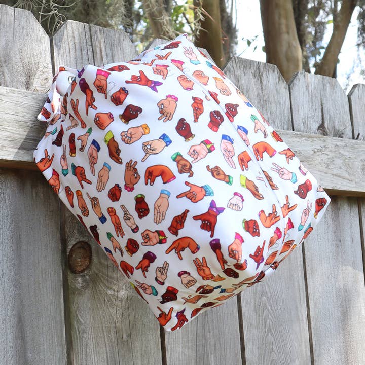 ASL ALPHABET TRAVEL POUCH for wholesale by River City Bags