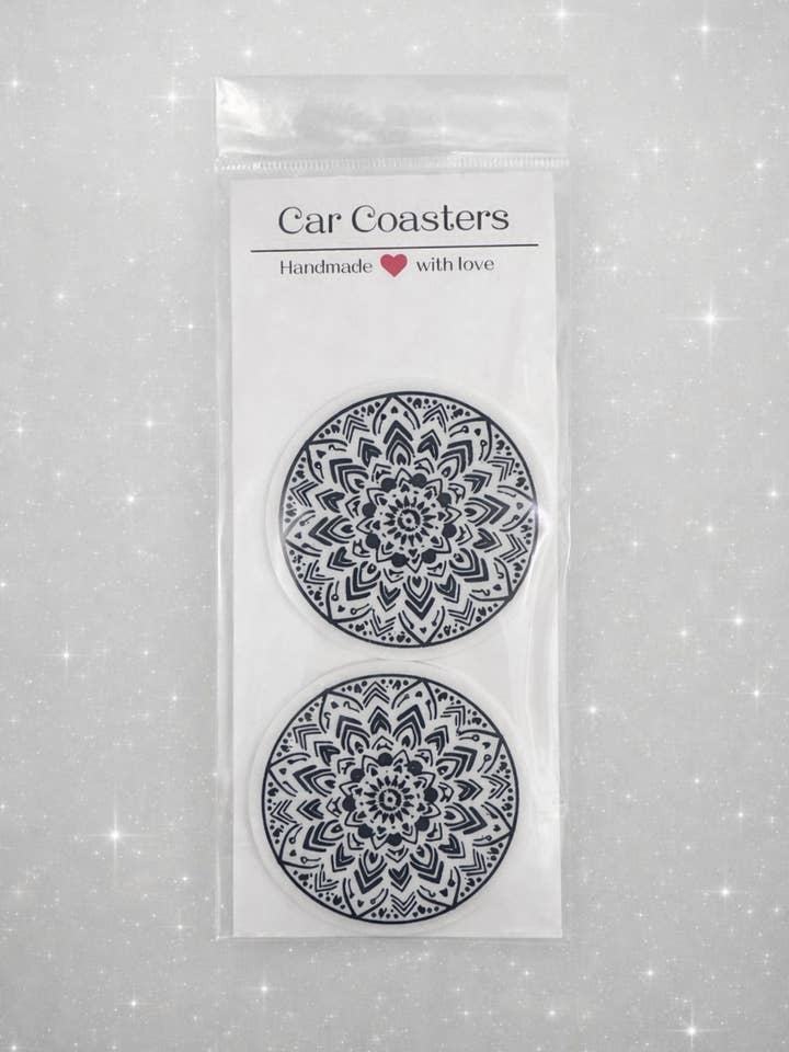 Dessous de verre Mandala pour voiture pour la vente par DLC Creations