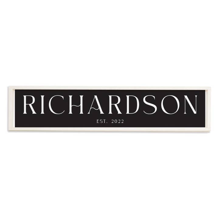 Black Richardson Personalized Barnwood Sign for wholesale by Rustic Marlin Personalized Home Decor
