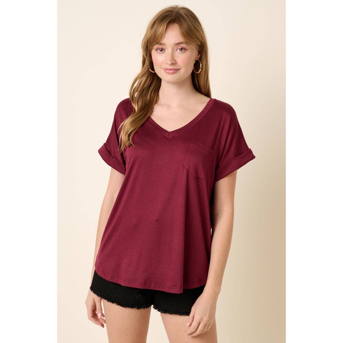 mittoshop – Engroshandel Strikket top - Dame – T9153 - DTY V-HALS MED 1 LOMMEDETALJE DOLMAN STRIKKET TOP1