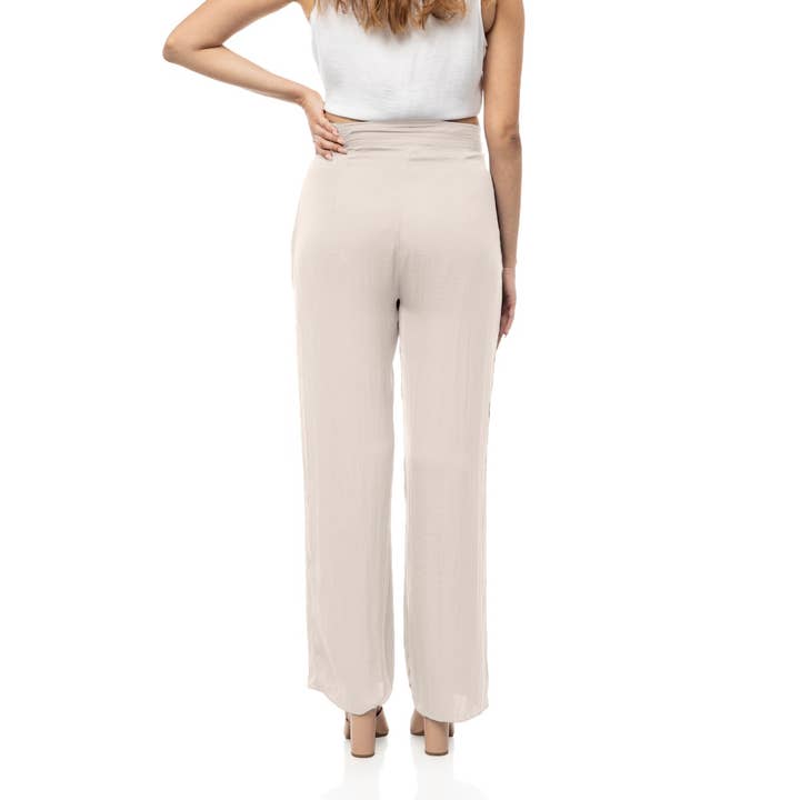 Naked Zebra Rack - Wholesale Pants - Women's - Ruched Waist Satin Pants11