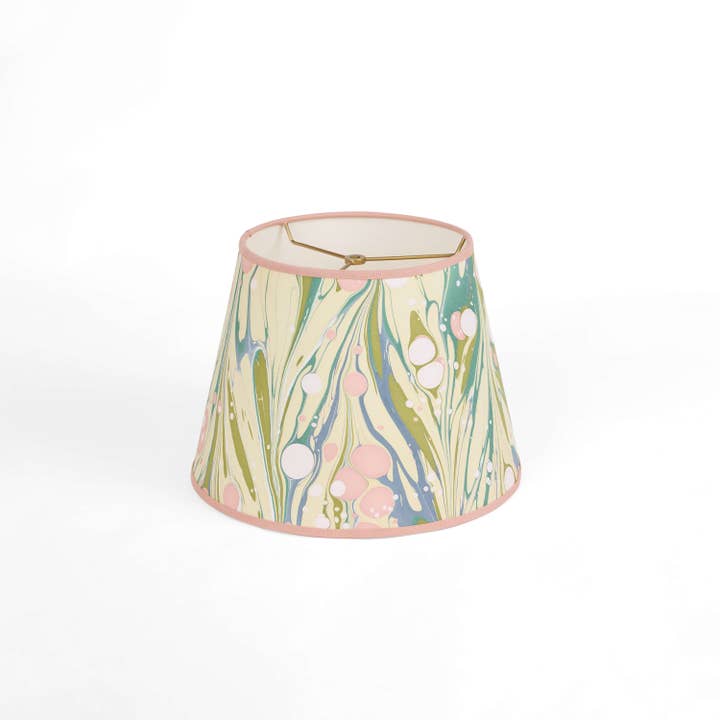 Craft Boat - Wholesale Lamp Shade - MARBLED LARGE PLAIN LAMPSHADE - MOSS BUBBLE