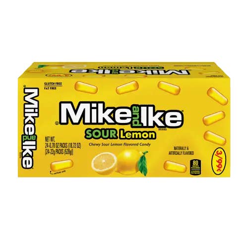 Mike and Ike Minis Sour Lemon 0,78 Unzen, Box 24 für den Großhandel von Echo Sales Canada