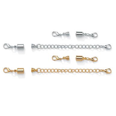 Magnetic Clasp & Chain Extender Set, Gold & Silver Tone for wholesale by PalmBeach Jewelry