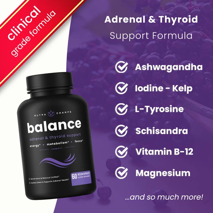 NutraChamps - Wholesale Oral Supplement/Vitamin - Balance Capsules - Thyroid Support 3