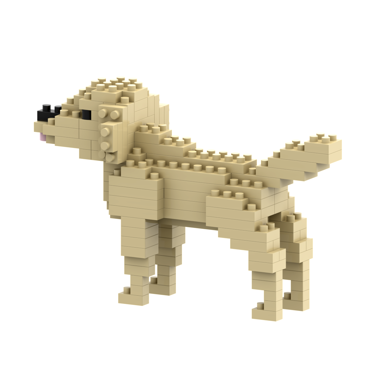 Brixies – Engroshandel Build-a-toy - Børn – BRIXIES Golden Retriever byggesæt2