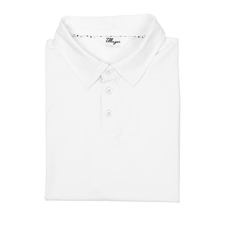 White Etiquette Polo Shirt for wholesale by Tillinger