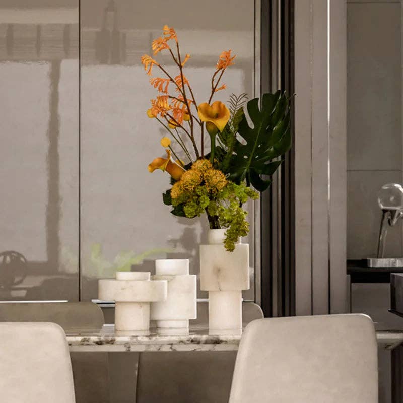 Kiyo Home – wholesale Vase – Scandinavian White Onyx Vases | Marble Vase | Nordic Decor8