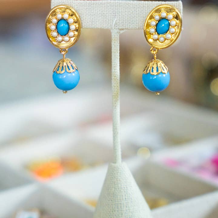 The Porcelain Drop Earring for wholesale by Bluebird & Co.