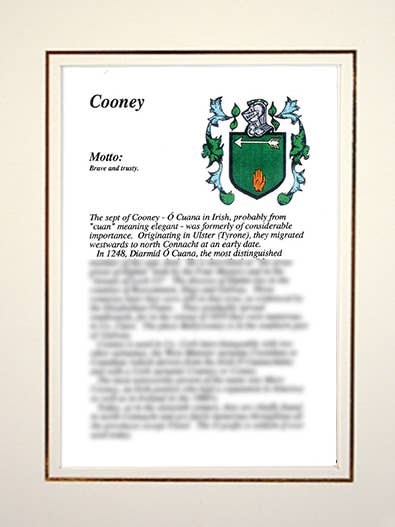 Cooney for wholesale by Family Histories