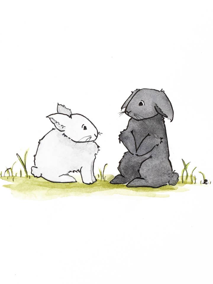 Pair of Bunnies: Card for wholesale by Callie A Design