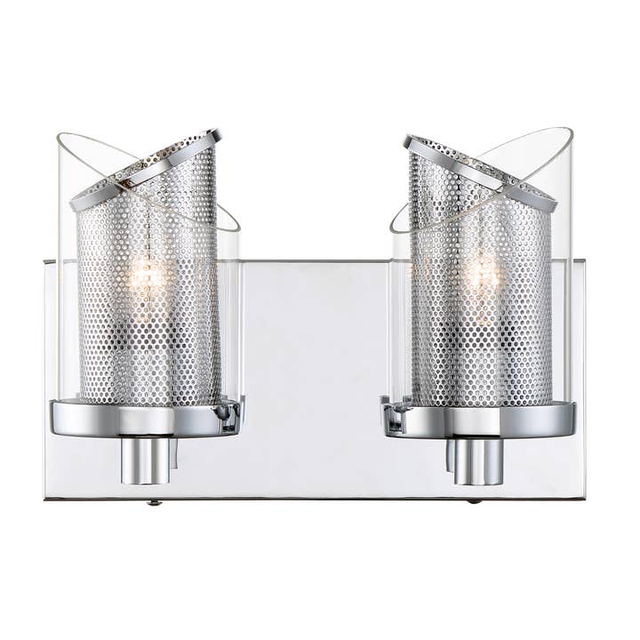 So Inclined Glam Waschtischleuchte, 2-flammig, verchromt für den Großhandel von Varaluz