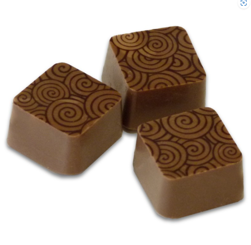 Hames Chocolates - Wholesale Chocolate Box - UK ONLY Milk Butterscotch Flavour Square1