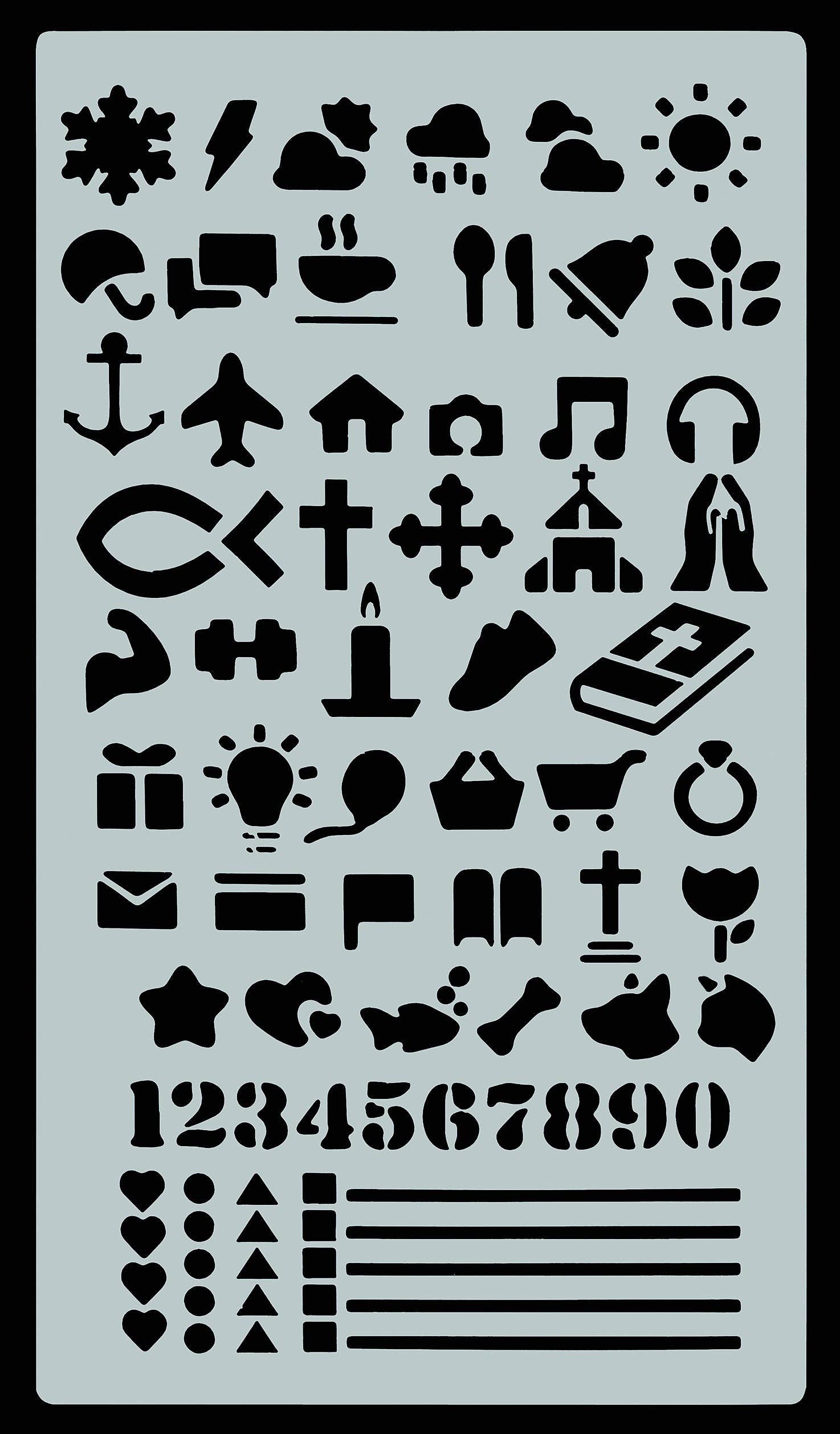 Peter Pauper Press - Wholesale Stencil/Craft Die - Essentials Faith Stencil Set10