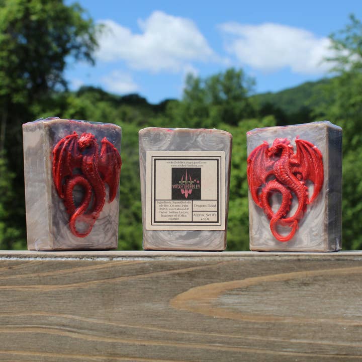 Wicked Bubbles LLC - Wholesale Bar Soap - Dragon’s blood handmade soap2